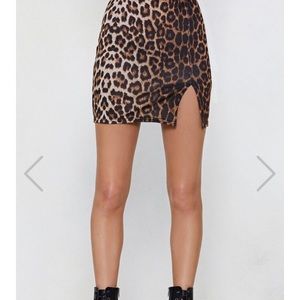 Nasty Gal Print There Leopard Skirt